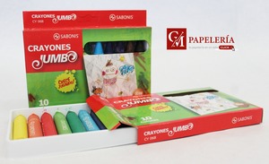 CRAYONES JUMBO C/10 COLORES SABONIS